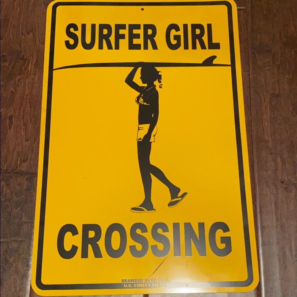 Surfer girl sign
